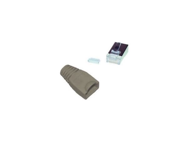S-Conn 72057-GR, Kabelstøvle, Grå, Cat5e/6, RJ45