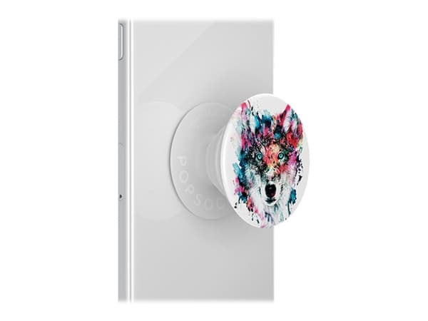 PopSockets vaihdettava PopGrip - Sormikahva/taitettava teline matkapuhelimelle - Wolf