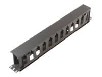 MicroConnect Cable Management - Panel til kabelstyring - sort - 1U - 19"