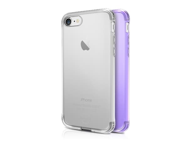 ITSKINS NANO DUO cover til iPhone 8 Plus / 7 Plus / 6s Plus / 6 Plus®. Lys lilla og gennemsigtig