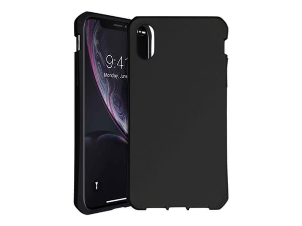 ITSKINS Feronia Bio - Bagcover til mobiltelefon - bioplastik - sort - til Apple iPhone XR