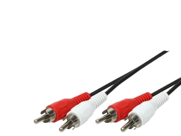 LogiLink 2xRCA - 2xRCA, 2,5 m, 2 x RCA, hannkontakt, 2 x RCA, hannkontakt, 2,5 m, svart