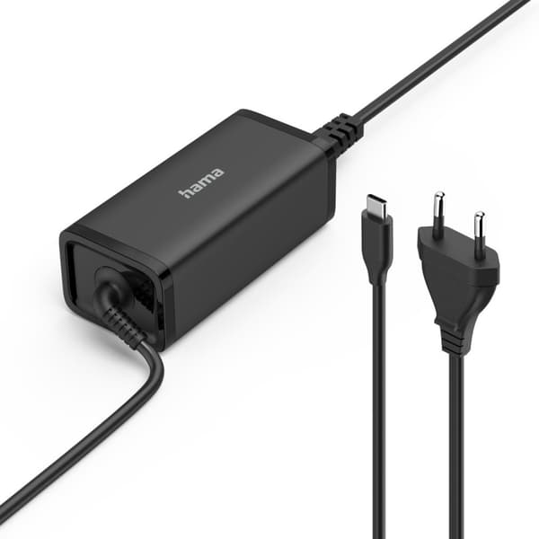 HAMA Notebook Strømforsyning USB-C GaN 100-240V 5-20V/100W Sort
