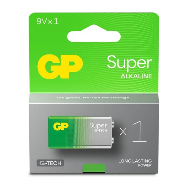 GP Super Alkaline Batteri 9V 1-pakning