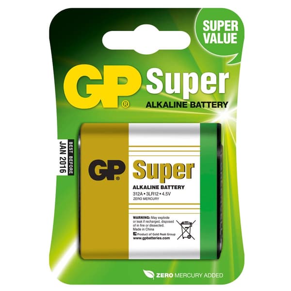 GP Alkaline batteri 3LR12/312A (4,5V) 1-pak