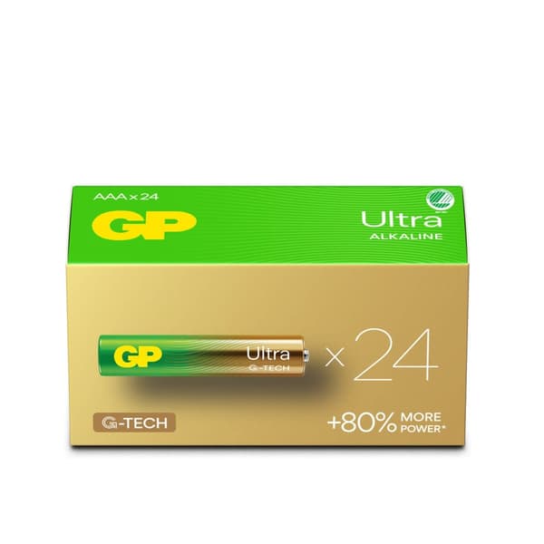 GP Ultra Alkaline Batteri AAA LR03 24-pak