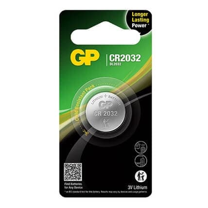 GP Lithium Møntcelle CR2032 1-pak