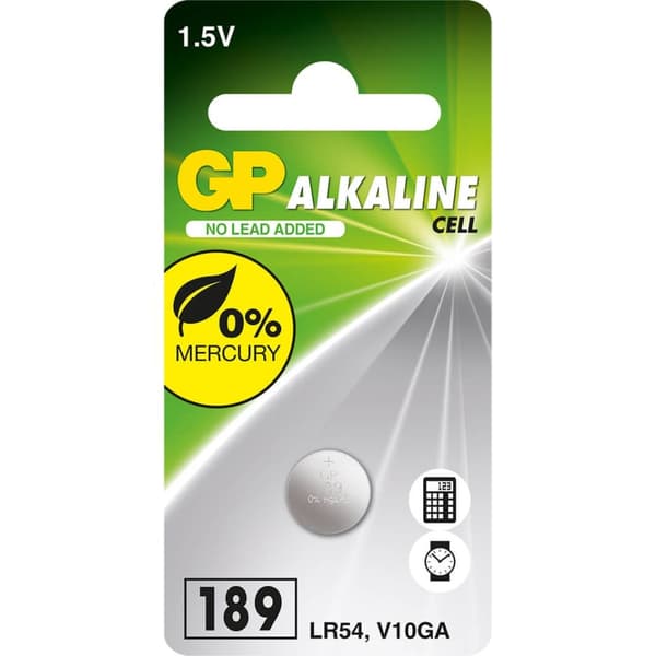 GP Alkaline Møntcelle LR54 189 1-pak
