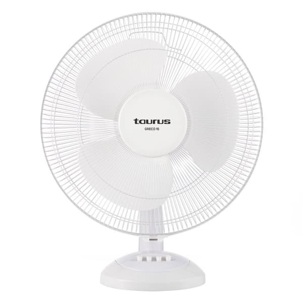 TAURUS Skrivebordsventilator 40cm Greco 16 Hvid