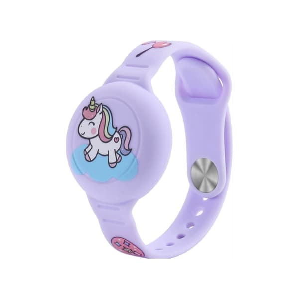 OFKOZ rannekoru Apple AirTag Kids vedenpitävälle yksisarviselle/violetille