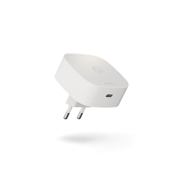 ZENS trådløs ladeadapter Qi White Hvit
