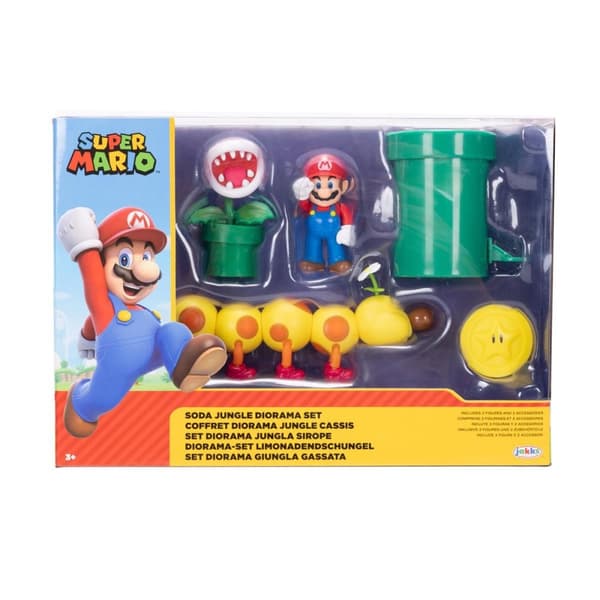 Nintendo Super Mario 2,5" Soda Jungle Diorama-sett