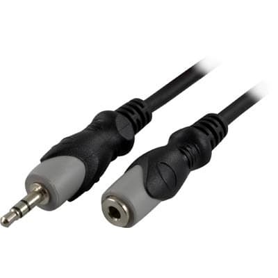 DELTACO 3,5 mm han - 3,5 mm hun - audio forlængerkabel, 10 m