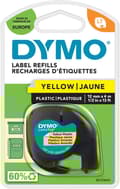 Miniatyrbild 1 av 3: Dymo LetraTAG - plasttejp 12 mm x 4 m, svart med gul bas