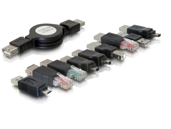 Delock USB Adapter Kit - adaptertaske, 10 dele