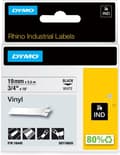 Miniatyrbild 1 av 3: Dymo Rhino Industrial - vinyltejp 19 mm x 5,5 m, svart på vit bakgrund