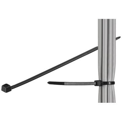 Goobay værbestandige buntebånd 100 stk, bredde 3,5 mm, lengde 200 mm, sort