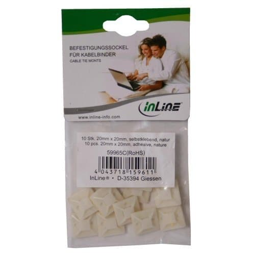 InLine kabelbinderholder, 20 x 20 mm, 10 stk