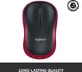 Miniatyrbild 10 av 11: Logitech M185 mus, röd