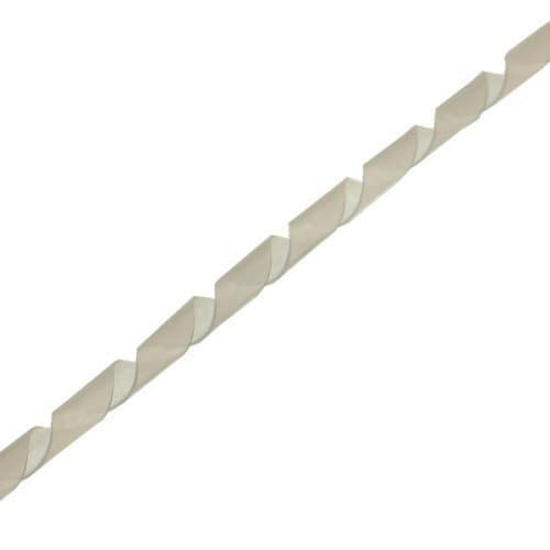 Spiral Wrap kabel spiral wrap, 10 m lang, 8 mm diameter, transparent hvid