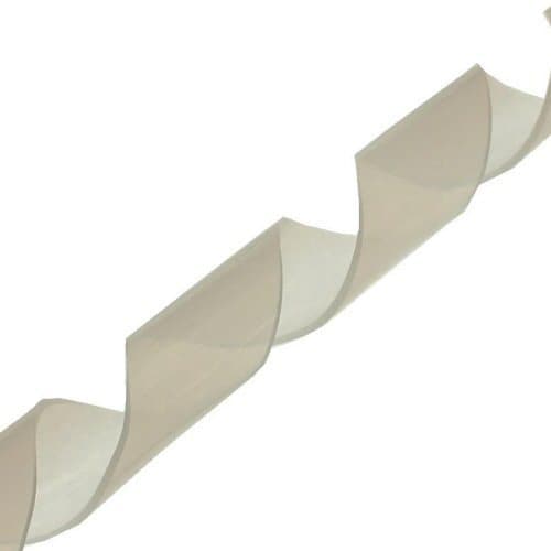 Spiral Wrap kabel spiral wrap, 10 m lang, 25 mm diameter, transparent hvid