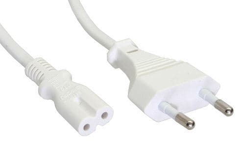 InLine CEE 7/16 - C7 - netledning, 1,5 m, hvid