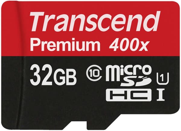 Transcend 32 GB microSDHC Class 10 UHS-I 400x minneskort