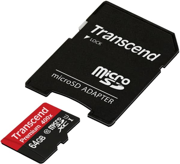Transcend 64 GB microSDXC Class 10 UHS-I 400x minneskort
