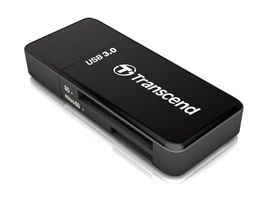 Transcend RDF5 USB3.1 minneskortläsare, svart
