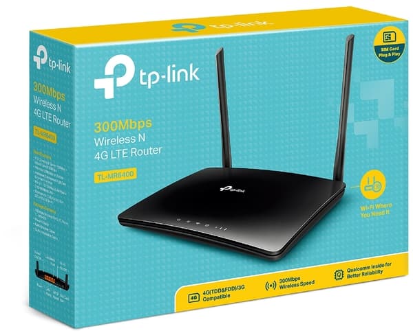 TP-LINK TL-MR6400 - LTE-modem og WiFi-basestasjon