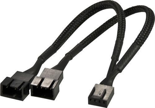 Akasa Y-adapterkabel, 4-pinners hunn - 2 x 4-pins hann, 10 cm