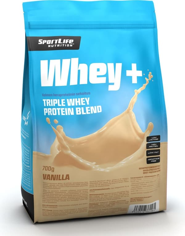 SportLife Whey+ Vanilla - vassleprotein, 700 g