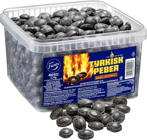 Fazer Tyrkisk Peber Original - løst slik, 2,2 kg