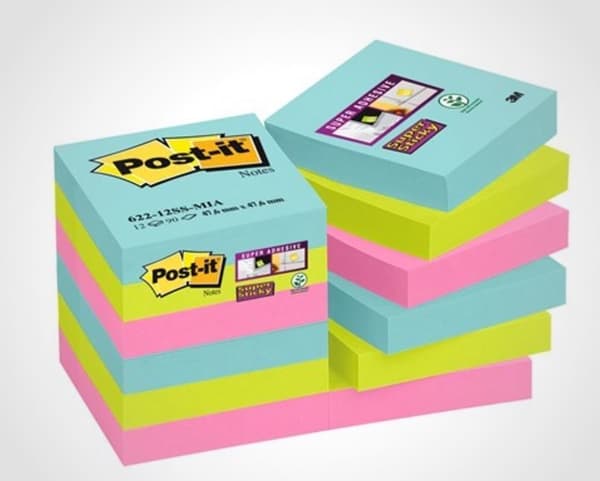 3M Post-it Super-Sticky beskedsedler 47,6 x 47,6 mm