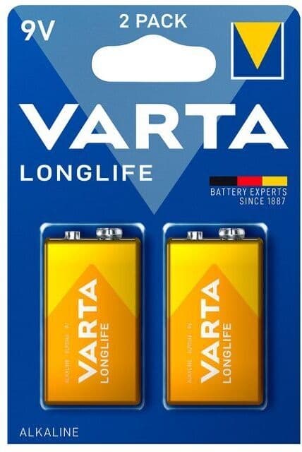 Varta Longlife - alkaliparisto, 9V, 2 kpl