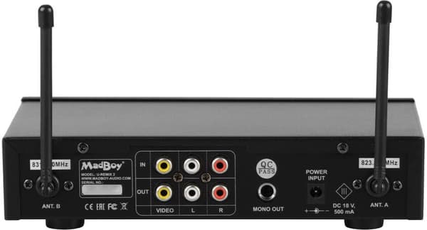 MadBoy U-Remix 2 Bluetooth - trådløst karaokemikrofonpar med mikser
