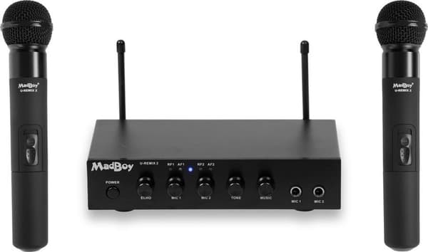 MadBoy U-Remix 2 Bluetooth - trådløst karaokemikrofonpar med mikser