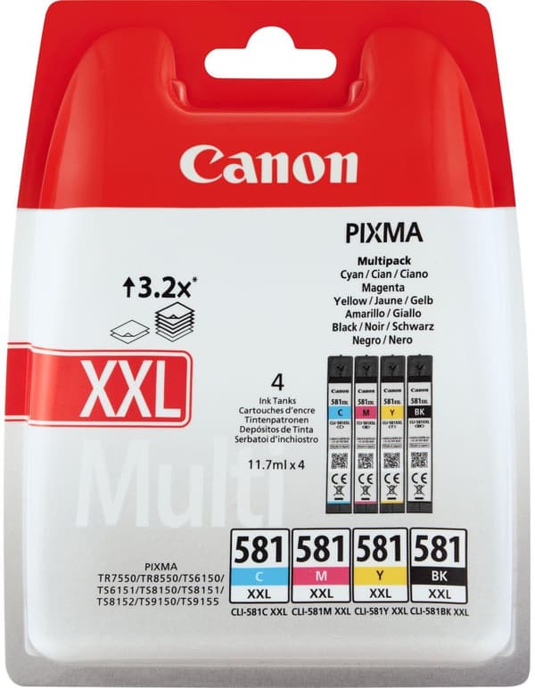 Canon CLI-581XXL - blækpatronpakke, 4 farver