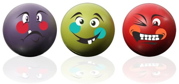 Gymstick Anti-Stress Ball - stressbollar, 3 st