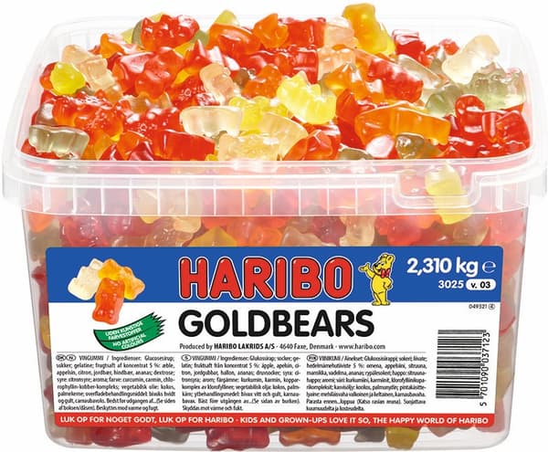 HARIBO Goldbären - løsgodteri, 2,3 kg