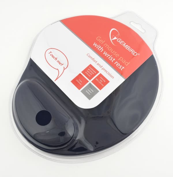 Gembird Gel Office - Musmatta med gel handledsstöd, svart