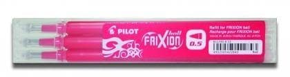 Pilot FriXion Clicker ersättningsbläckbehållare, 0,5 mm, rosa