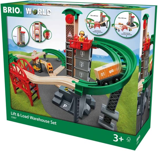 BRIO World 33887 - Nosta ja lastaa - varastosetti