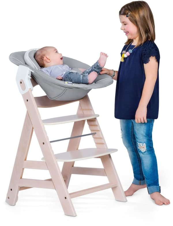 Hauck Alpha Bouncer 2in1 - sitteri ja syöttötuolin istuin, Stretch Grey