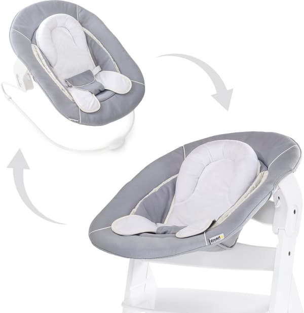 Hauck Alpha Bouncer 2in1 - sitteri ja syöttötuolin istuin, Stretch Grey