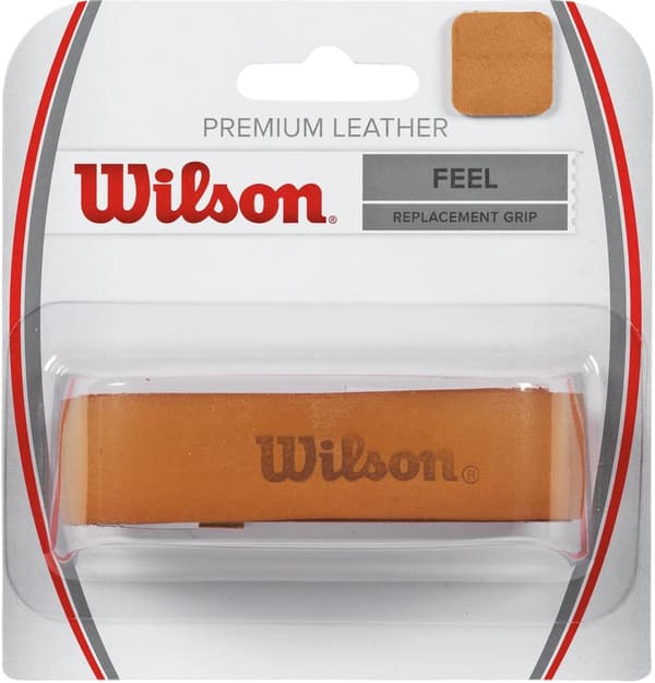 Wilson Premium Leather Grip - greb, brunt læder, 1 stk
