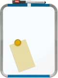 Miniatyrbillede 1 af 2: Nobo Slimline - magnettavle, 22 x 28 cm, hvid