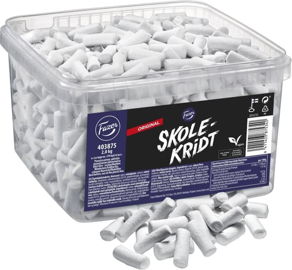 Fazer Skolekridt - lösgodis, 2,0 kg