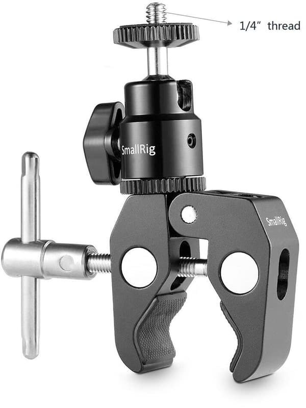 SmallRig 1124 7" - klämfäste med 1/4" kulhuvud