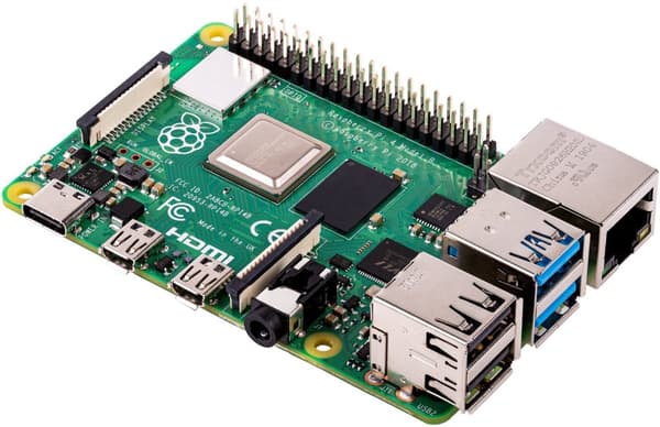 Raspberry Pi 4 model B 2 Gt - yhden piirilevyn tietokone